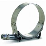 Abraçadeira 100% Inox tipo T / Tucho / T-Clamp para mangotes de 4" polegadas (D.I 104-112mm)